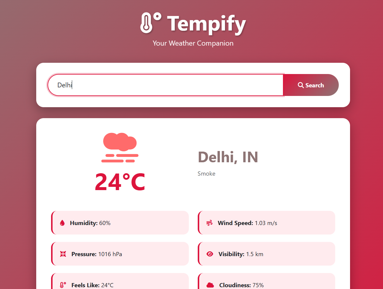 Tempify Weather Application